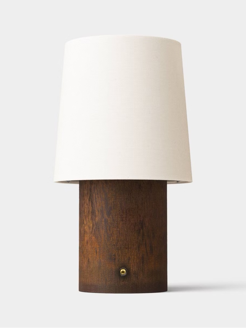 Faux Wood Portable Table Lamp Brown (Includes LED Light Bulb) - Threshold